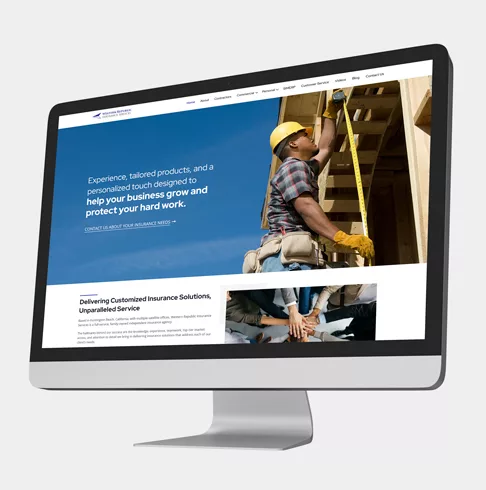 Western Republic insurance website design by Sariya IT. Website design & development service portfolio.